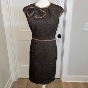Etcetera Charcoal Dress with Bow Accent